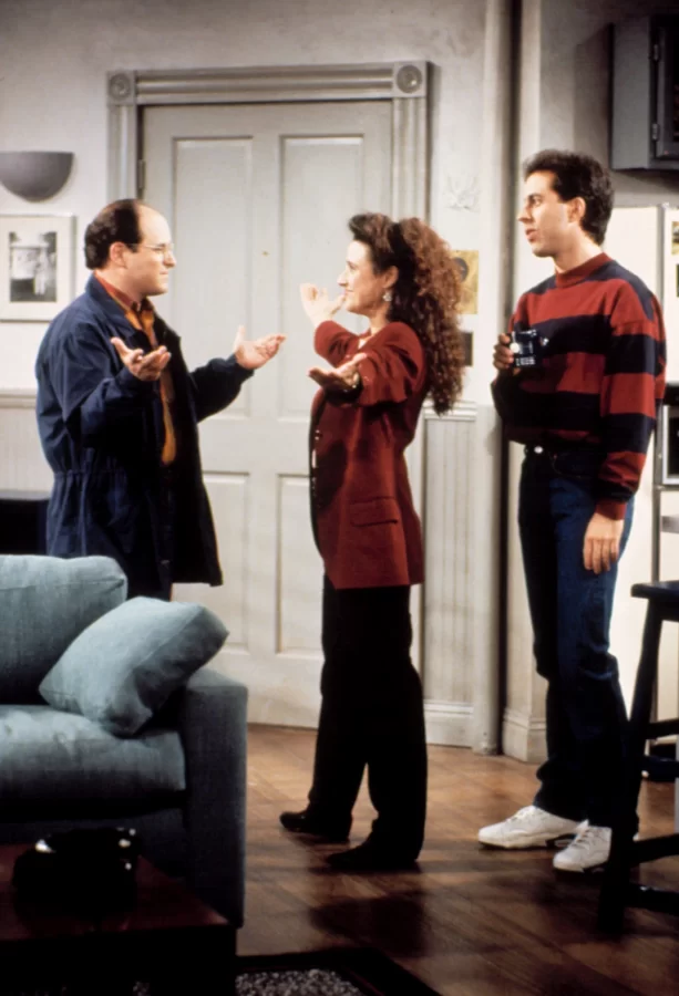 Seinfeld casually rocking his iconic white sneakers on an episode of Seinfeld. Photo courtesy of POPSUGAR fashion. 