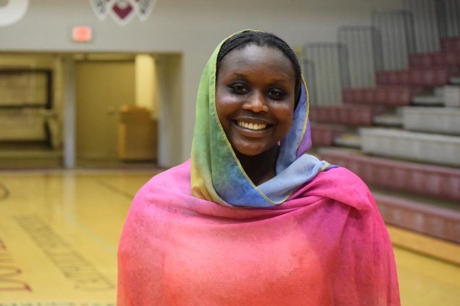 Emlda Tombe smiles after representing South Sudan in Dowlings May Crowning.