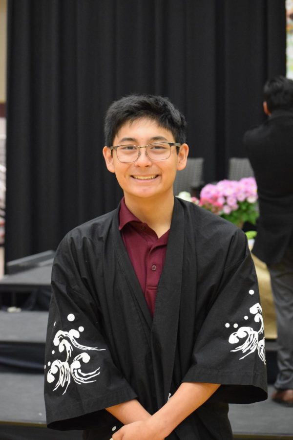 Joaquin Antezano smiles after representing Japan during May Crowning.