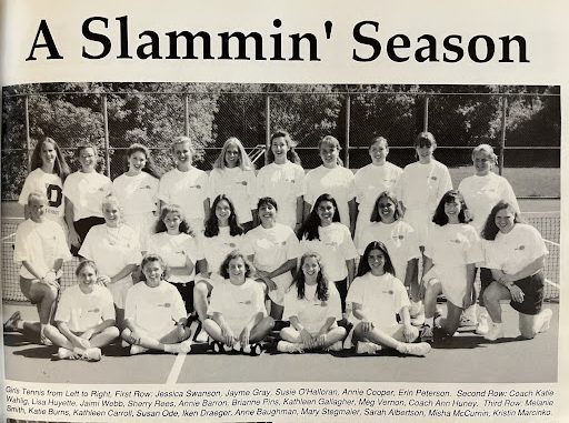 The 1994 girls tennis team.