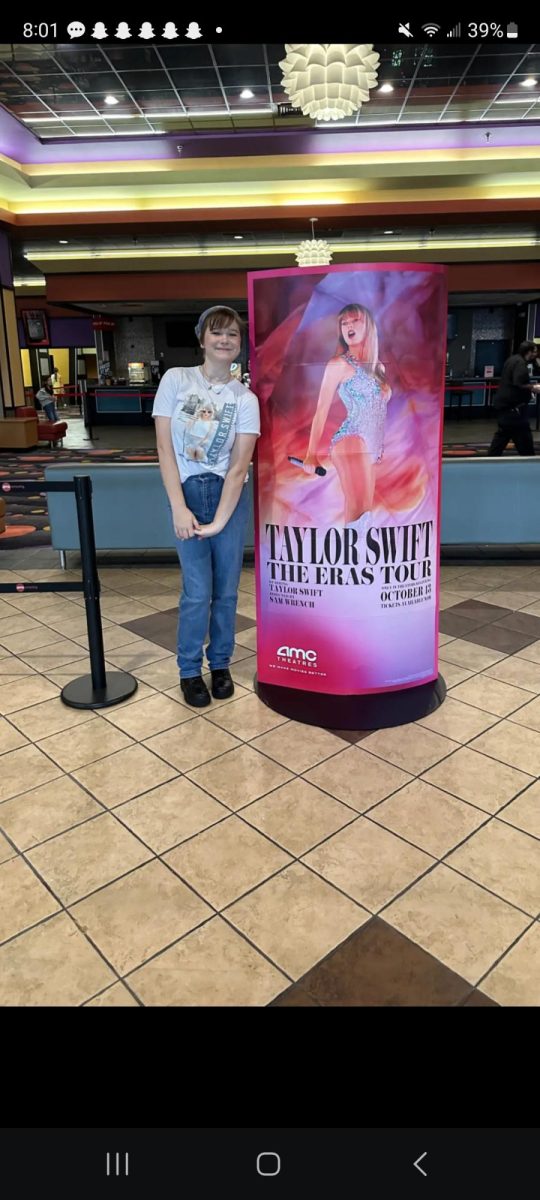 Schaefer on October 15, 2023 at AMC Theater in Johnston, Iowa for Taylor Swift The Eras Tour