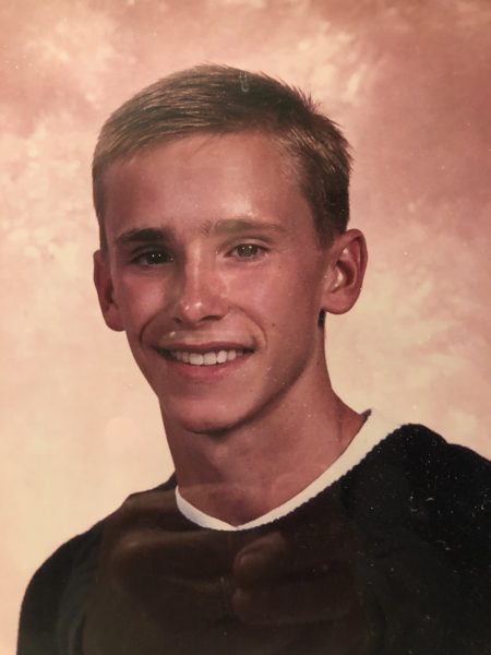 Young Mr. Tiedeman during his high school days in small-town Iowa.