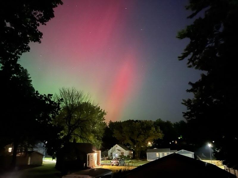 Lights blaze across the sky on October 10th from the Scott residence.