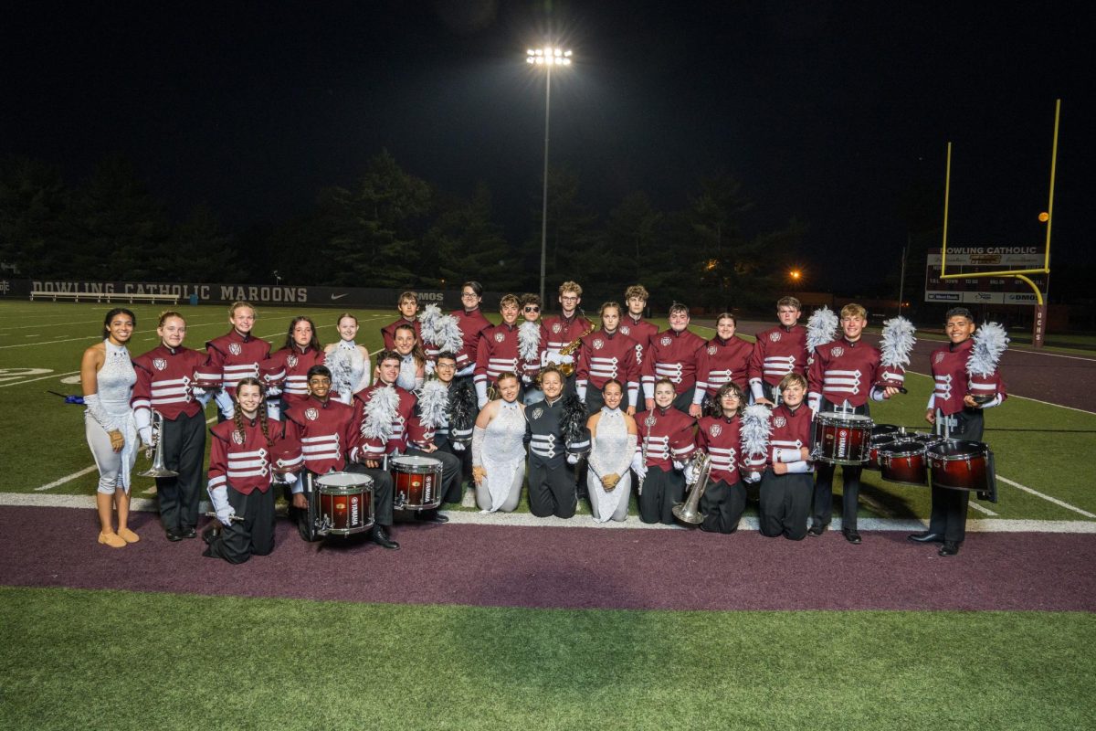 Dowling senior band members pose for a picture after their final parent performance on August 18.