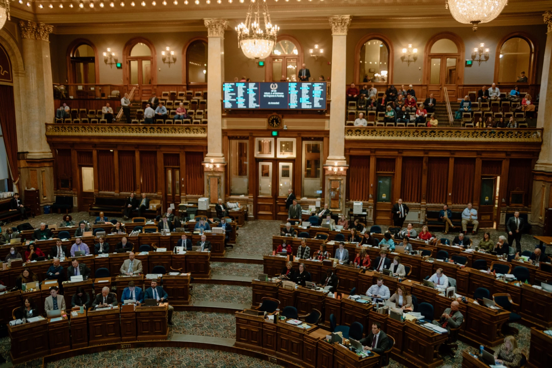 Iowa Legislature in session for the year.