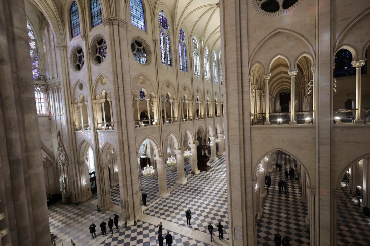 Notre Dame Catheral unveils new interior.