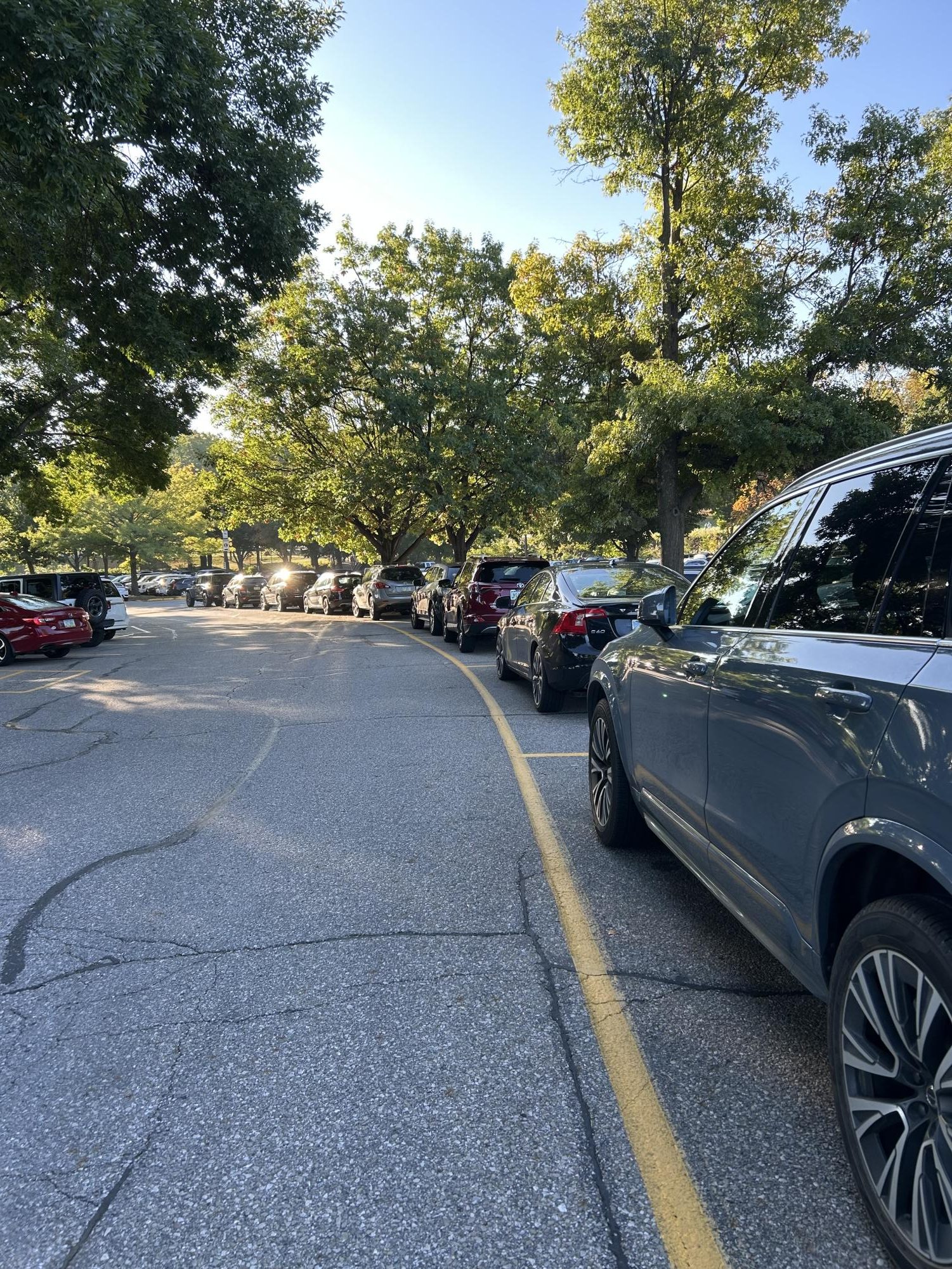 The one way loop through Dowling creating a backed up exit each afternoon. 