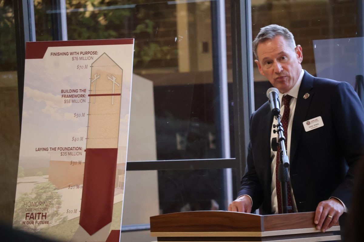 Dr. Dan Ryan explains the proposed plan of renovations on Dowling. 