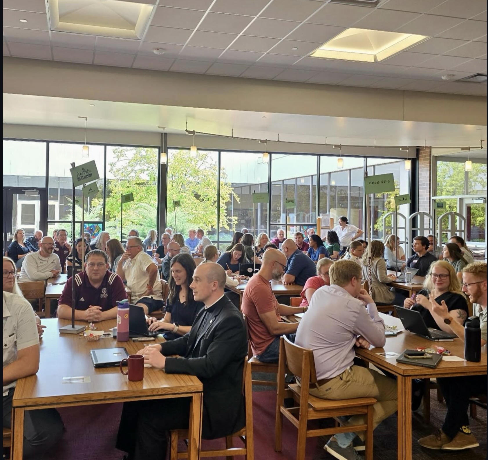 DCHS Faculty bonding before the first day of school. 